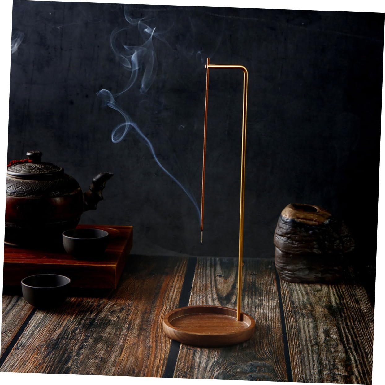 Cabilock 3 Stück Umgekehrter Räucherstäbchen Halter aus Holz Einzigartiger und Stabiler Räuchergefäß für Meditation Schlafzimmer Büro und Zuhause zur Dekoration für Aromatische Entspannung