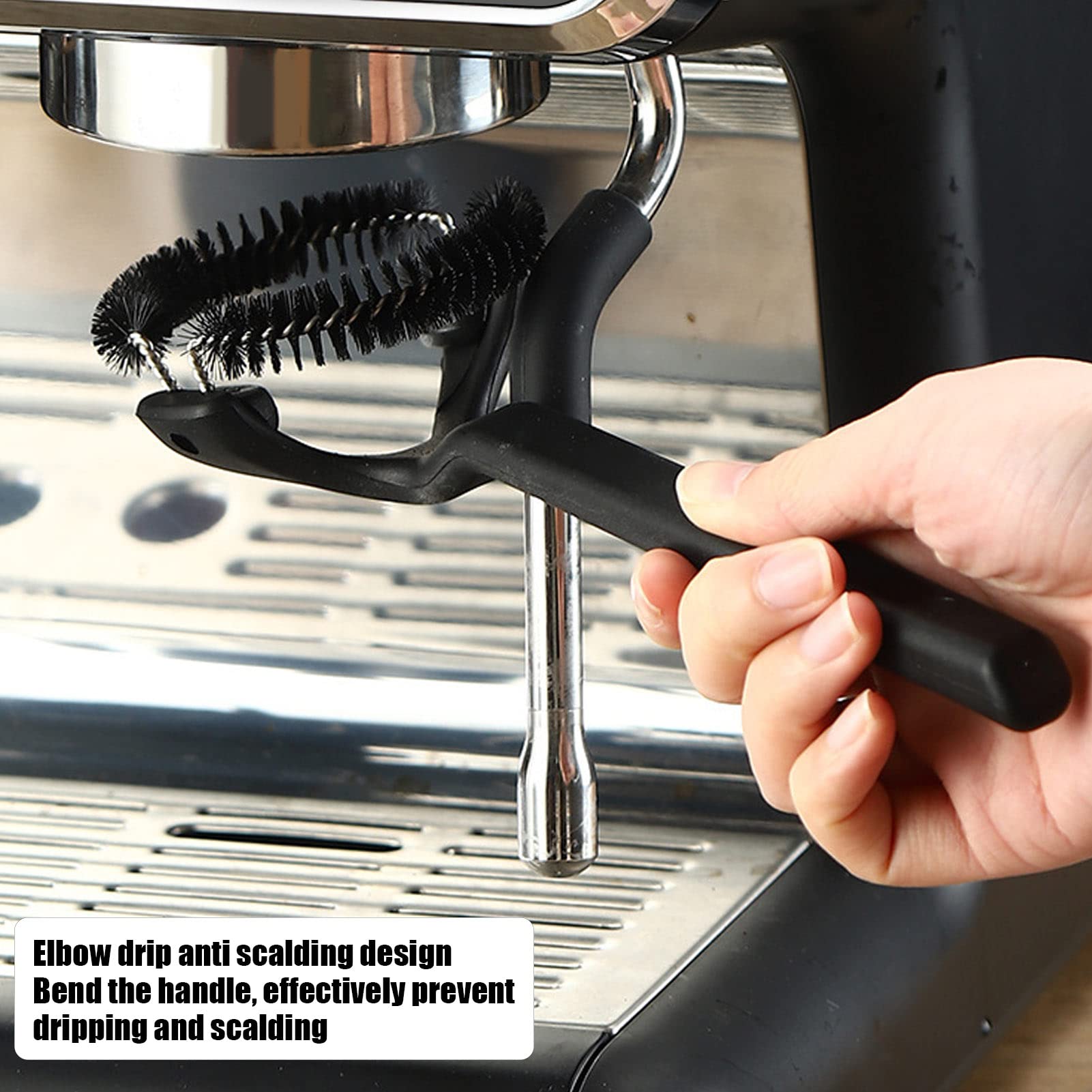 Brosse De Nettoyage Pour Machine à Café Expresso – Tête Ronde Détachable, Manche Court, 58mm, Idéale Barista - 7