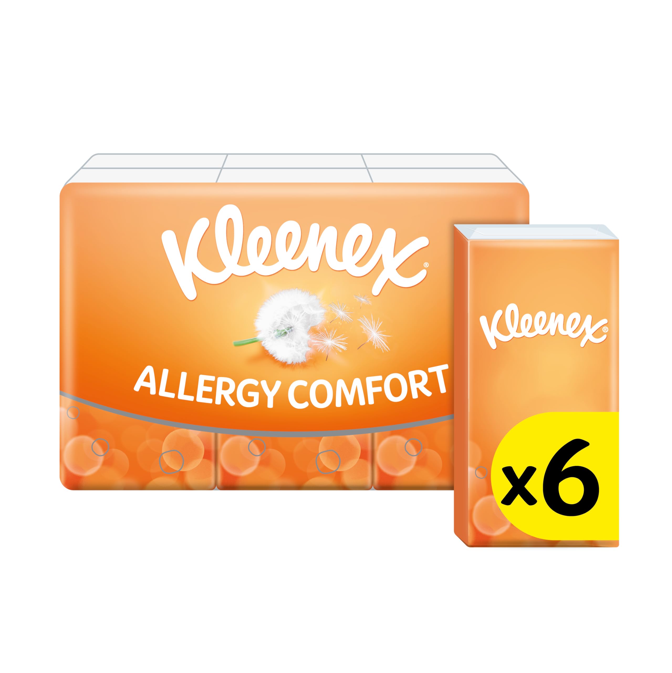 Kleenex® Allergy Comfort™ Pocket Pack Tissues, Pack of 6 Pocket Tissues