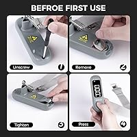 Vista 8 de pack all Báscula de equipaje de 110 libras, báscula digital de equipaje de mano, báscula de peso para maleta de viaje con pantalla LCD, batería