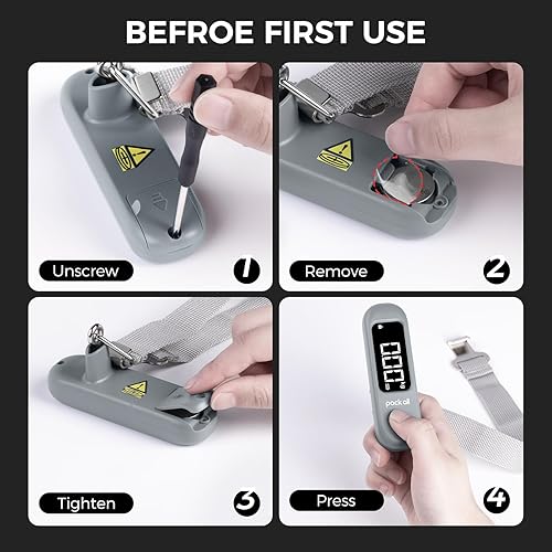 Miniatura 8 de pack all Báscula de equipaje de 110 libras, báscula digital de equipaje de mano, báscula de peso para maleta de viaje con pantalla LCD, batería