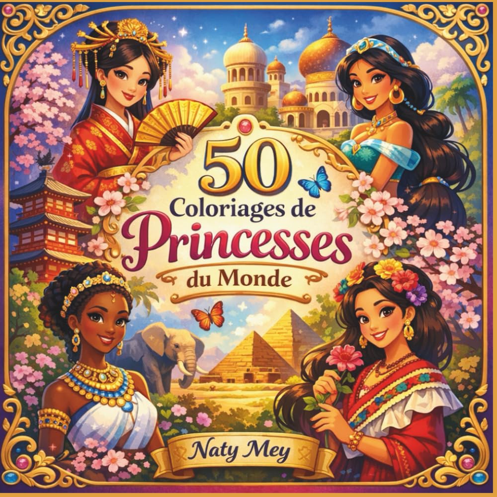 Princesses du Monde: Coloriage princesses du monde – Diversité, voyages et créativité