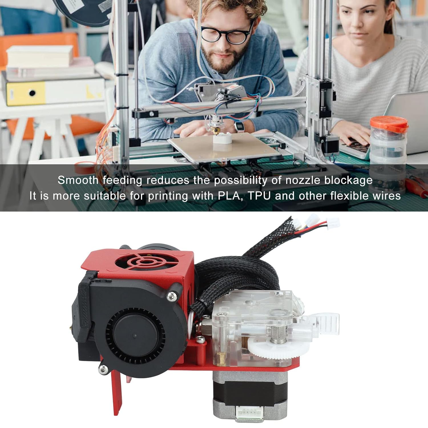 Review Hyuduo Direct Drive Extruder Set,Dual Blower Fans 3D Printer Upgrade Accessories with