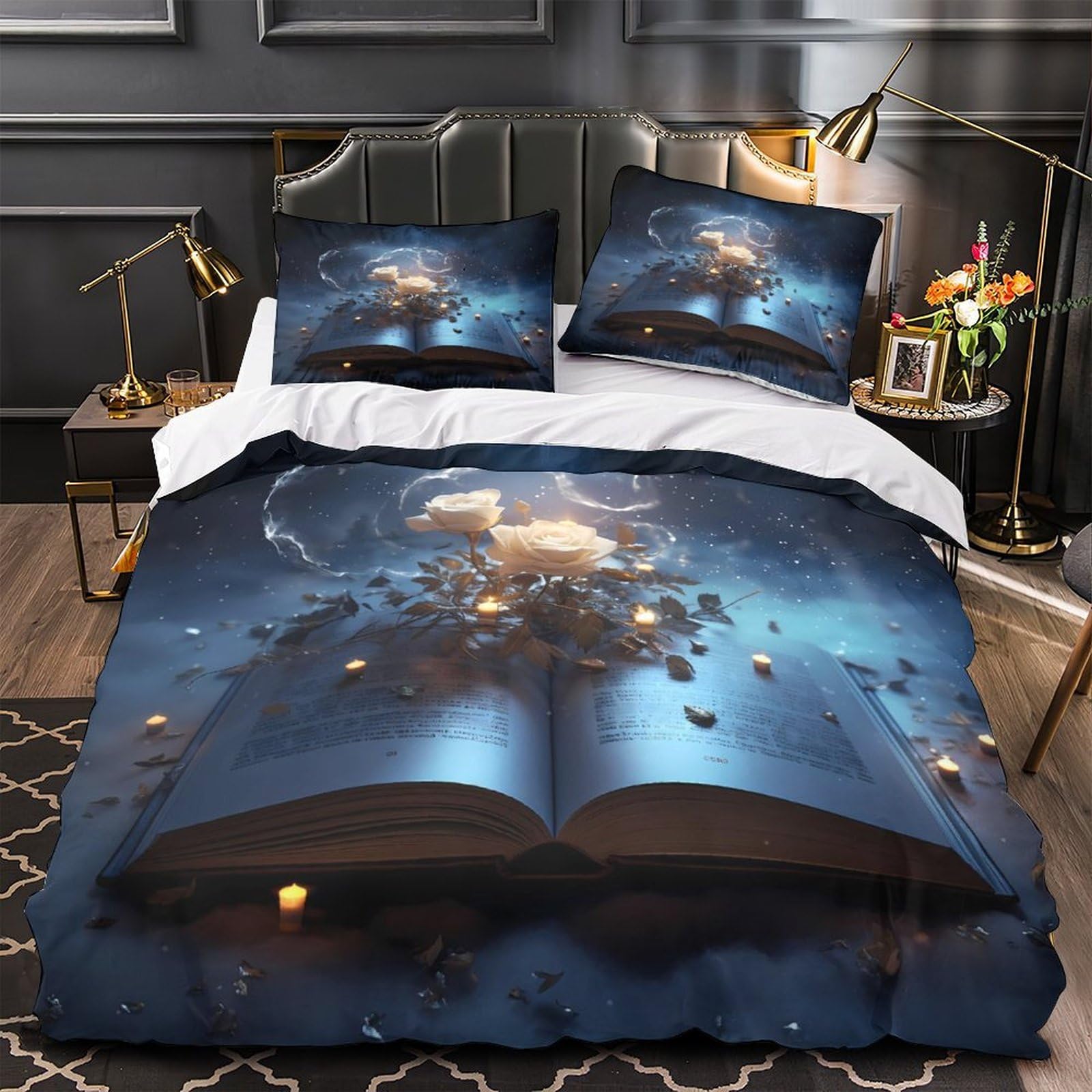 Housse de couette pilote de motocross imprimé 3D king size ultra douce