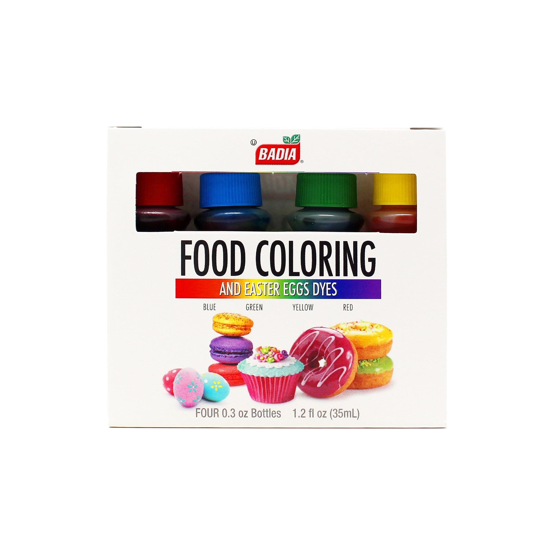 Badia Food Coloring, 1.2 fl oz – Vibrant Liquid Colors for Baking, Frosting, Icing, Drinks and Desserts – Perfect for Cakes, Cookies and Creative Recipes