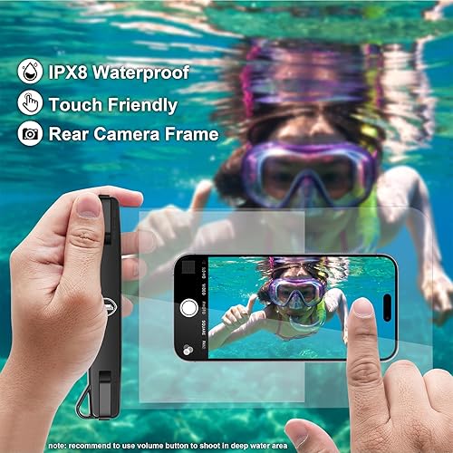 Miniatura 5 de Funda impermeable doble espacio para Samsung Galaxy S25 S24 S23 S22 S21 S20 FE A03S A13 A14 Note 20 Ultra Note 10 Plus, bolsa seca grande de 8.5