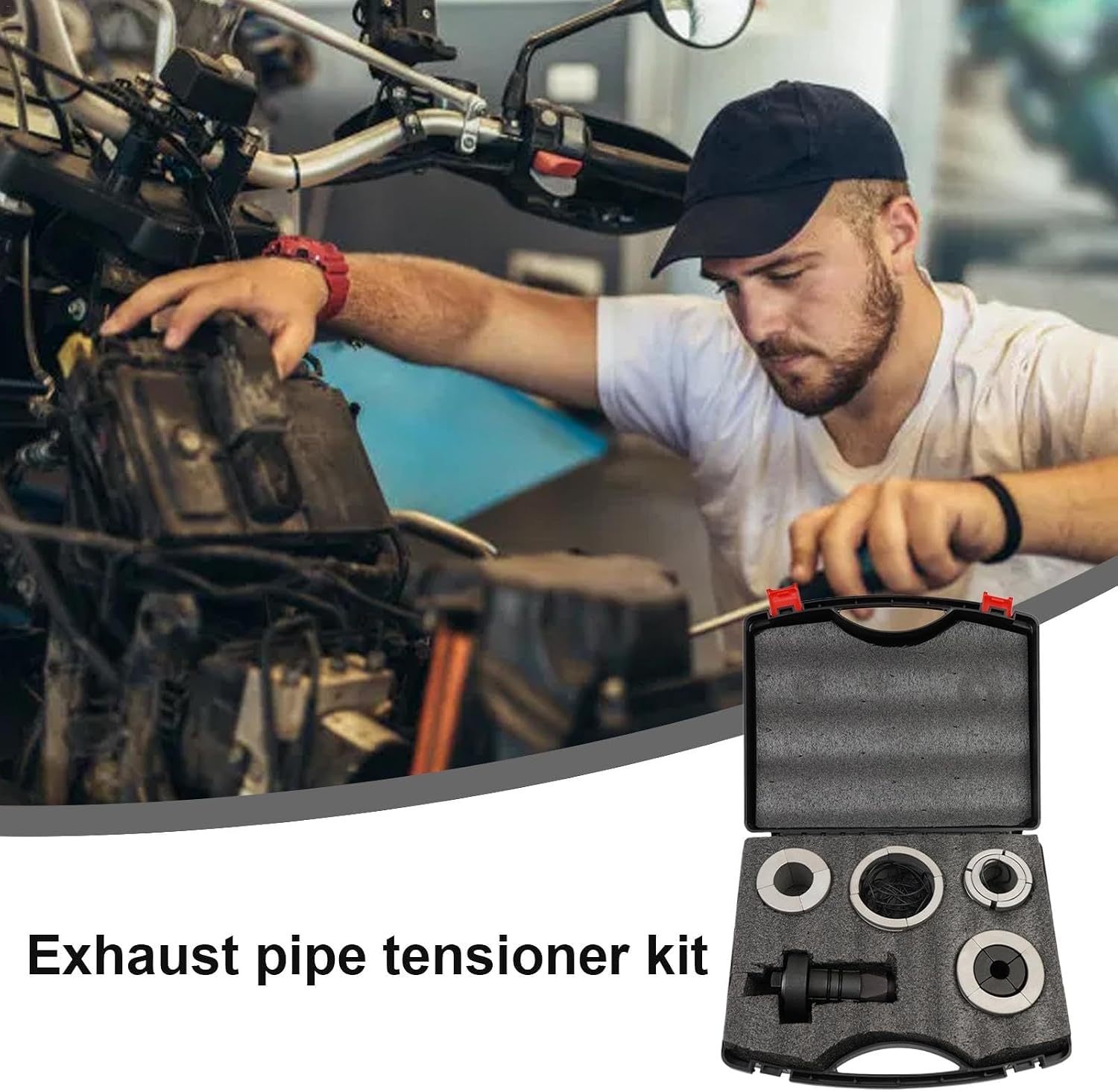 Exhaust Pipe Stretcher Kit - Exhaust Muffler Spreaderol |il Pipe Spreader Kit | Motorcycle Adaptable 1-5/8inch 4-1/4inch |ilbe Spreaderols Forucks | 7X Metal Exhaust Expanderol