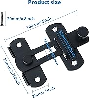 Vista 2 de Alise Cerradura de puerta de seguridad para valla de madera de granero, puertas francesas deslizantes, herrajes de acero inoxidable SUS304