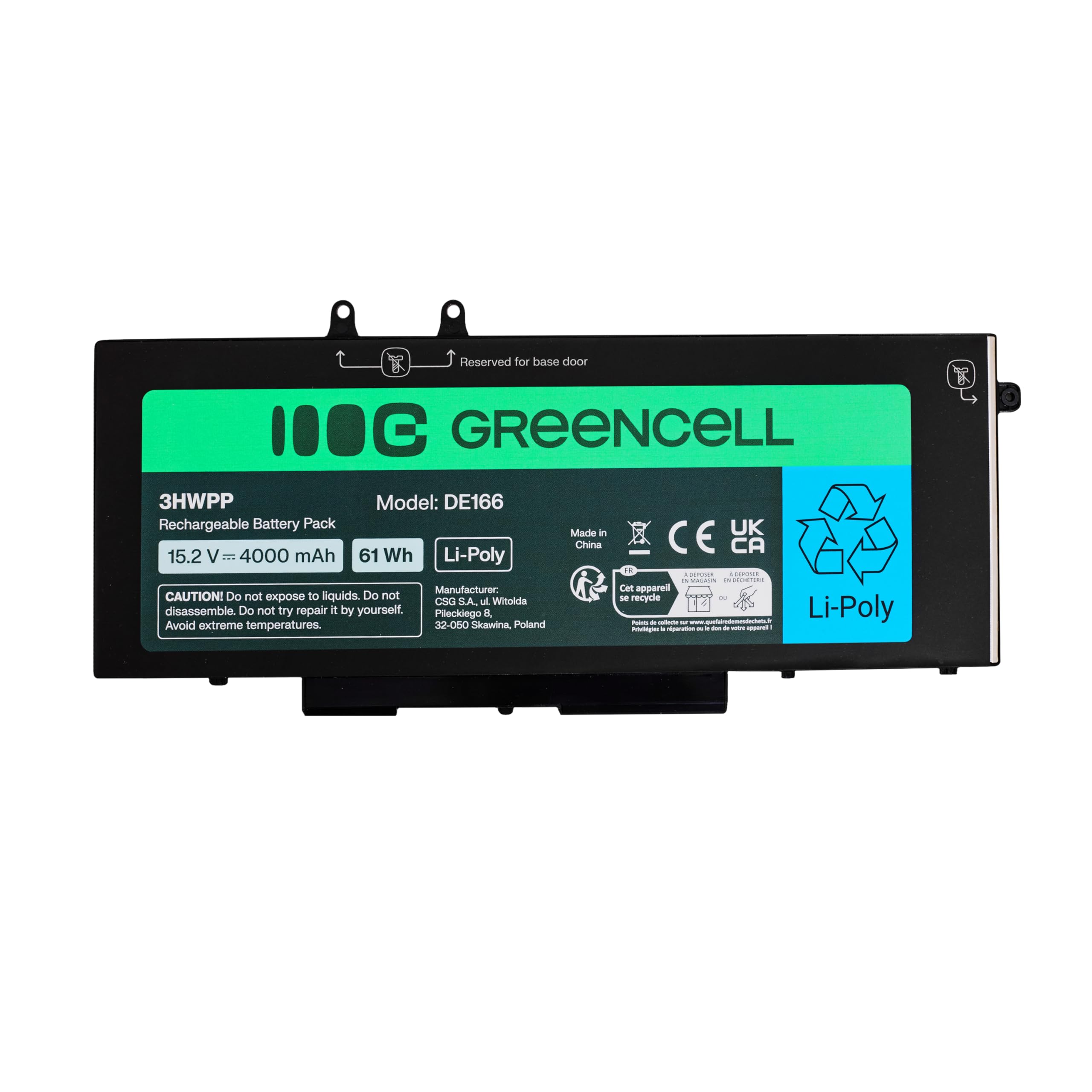 Green Cell SR03XL - Batería de polímero de Litio para portátil HP Pavilion Gaming 15-cx0000, 15-cx0000nb, 15-cx0000nb, 15-cx0000nk, 15-cx0000nk, 15-cx00010, Larga duración, Ajuste preciso