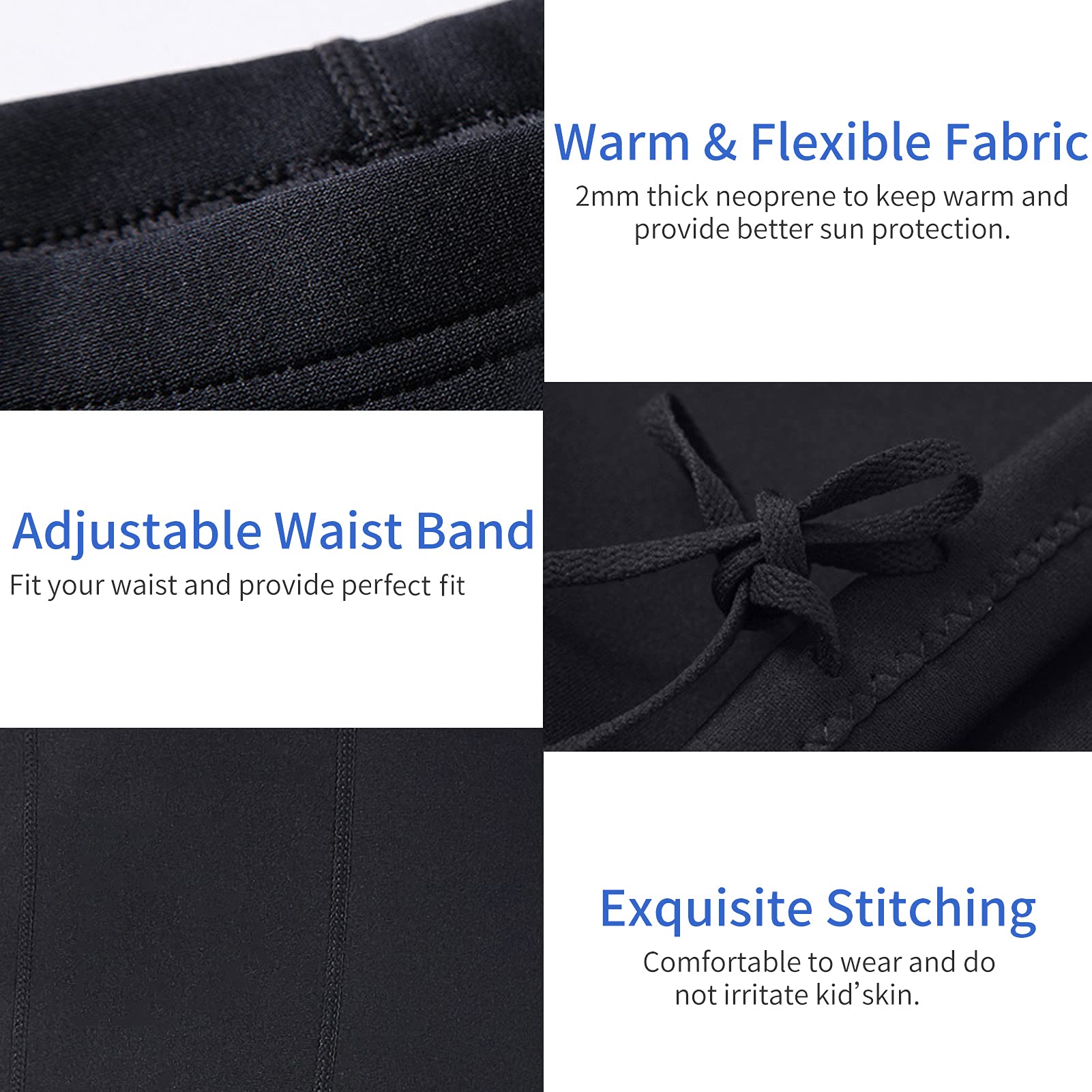 HUIOP Hombres Mujeres Pantalones de Buceo de Neopreno de 2 mm Pantalones Largos de Buceo para Buceo con esnórquel Surf,Pantalones de natación