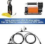 4 Way Tire Inflation System with Closed Flow Chuck for Car Trucks Off Road Vehicles-Compatible with HPA Tanks and Compressors