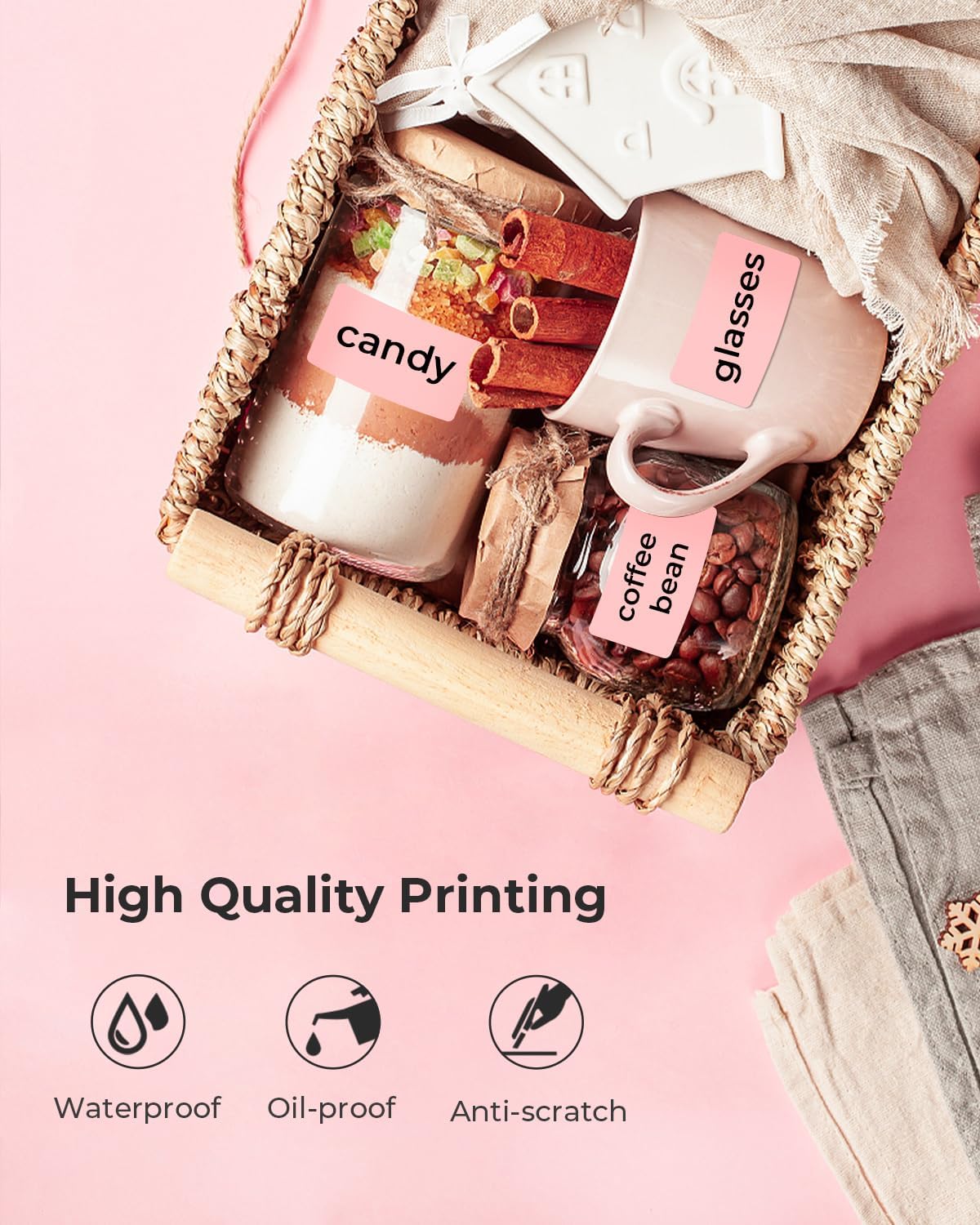 Nelko Genuine 2.25" x 1.25" Direct Thermal Labels, Barcode Labels Compatible with Nelko PL70E Label Printers, Self-Adhesive Labels, Barcode Stickers, Pink/1000 Labels (Commercial Grade) image 5