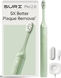 SURI Pro Sonic Electric Toothbrush | Over 4+ Weeks Battery | Pressure Sensor | Aluminium Body | 2-Minute Timer | Plant-Based Head | Green - 1