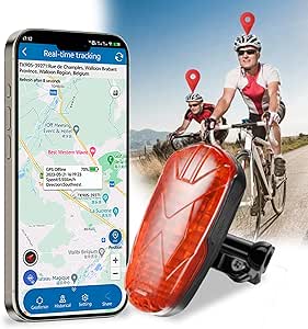 4G Bicycle GPS Tracker Bike Locator 1800 mAh Waterproof SOS Overspeed Alarm Mini gprs Locator Real Time Tracking Bike GPS Hidden Tracker IOS Android Free App / Web for All Bicycles asin的图片