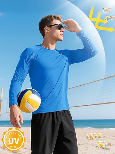Miniatura 2 de KEFITEVD Camisas de manga larga con protección solar UV UPF 50+ para hombre, de secado rápido, para senderismo, pesca, natación