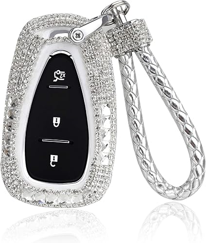 Chevrolet - Funda protectora para llavero de lujo con diamantes de imitación para Chevrolet Chevy Malibu Camaro Cruze Traverse Spark Equinox Sonic