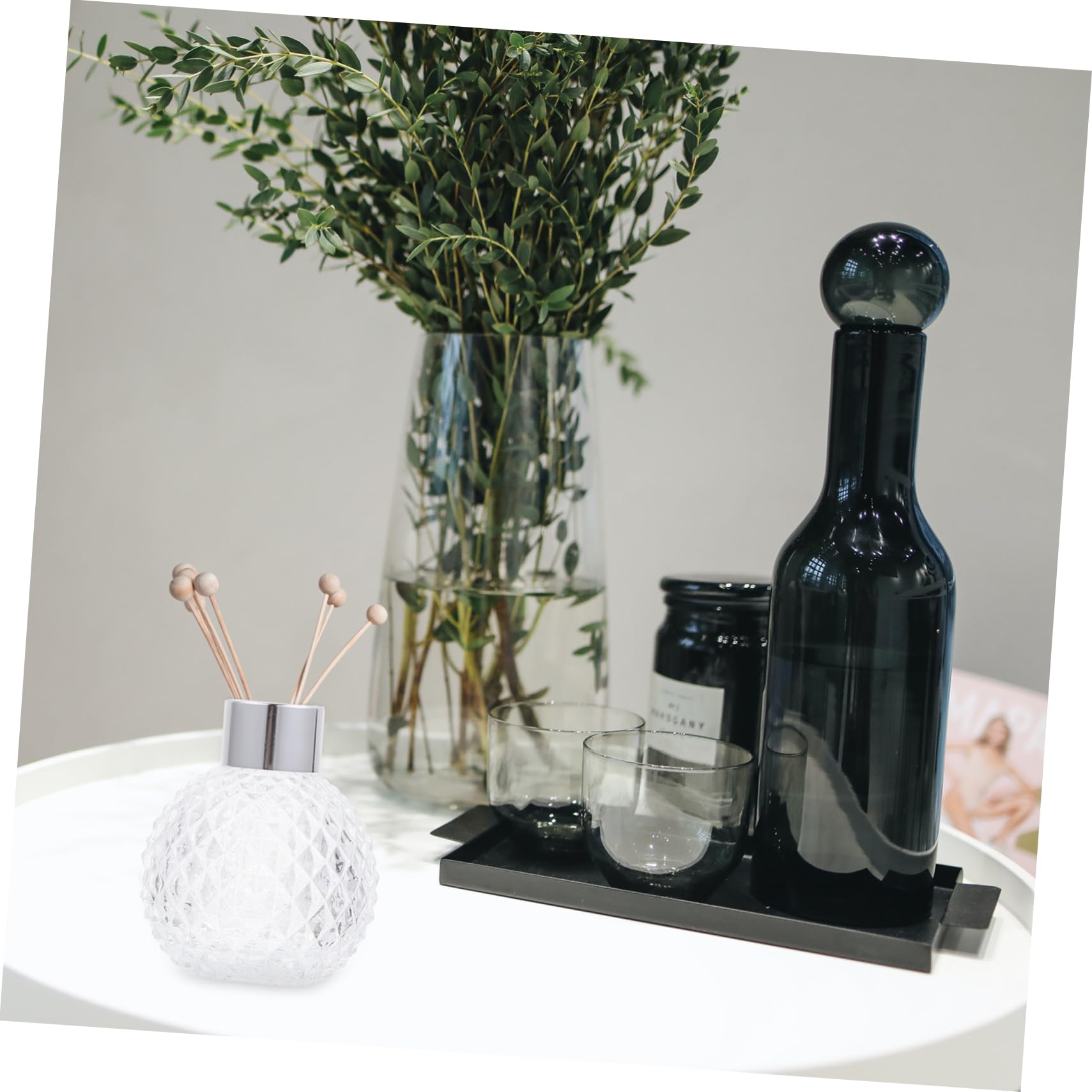 Ipetboom 6 Pezzi Bottiglie di Vetro per Profumo Vuote da 100ml, Riutilizzabili e Lavabili, Contenitori Eleganti per Conservazione Essenze, Regalo per Natale Colore Casuale
