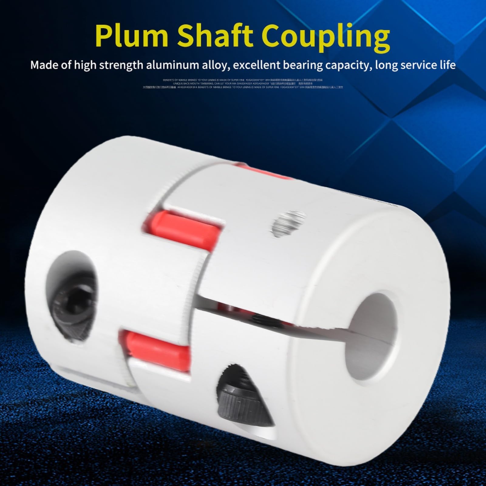 Coupleur élastique Arbre d'accouplement en alliage d'aluminium forme prune 8mm à 12mm pour moteur pas à pas(10mm-12mm)