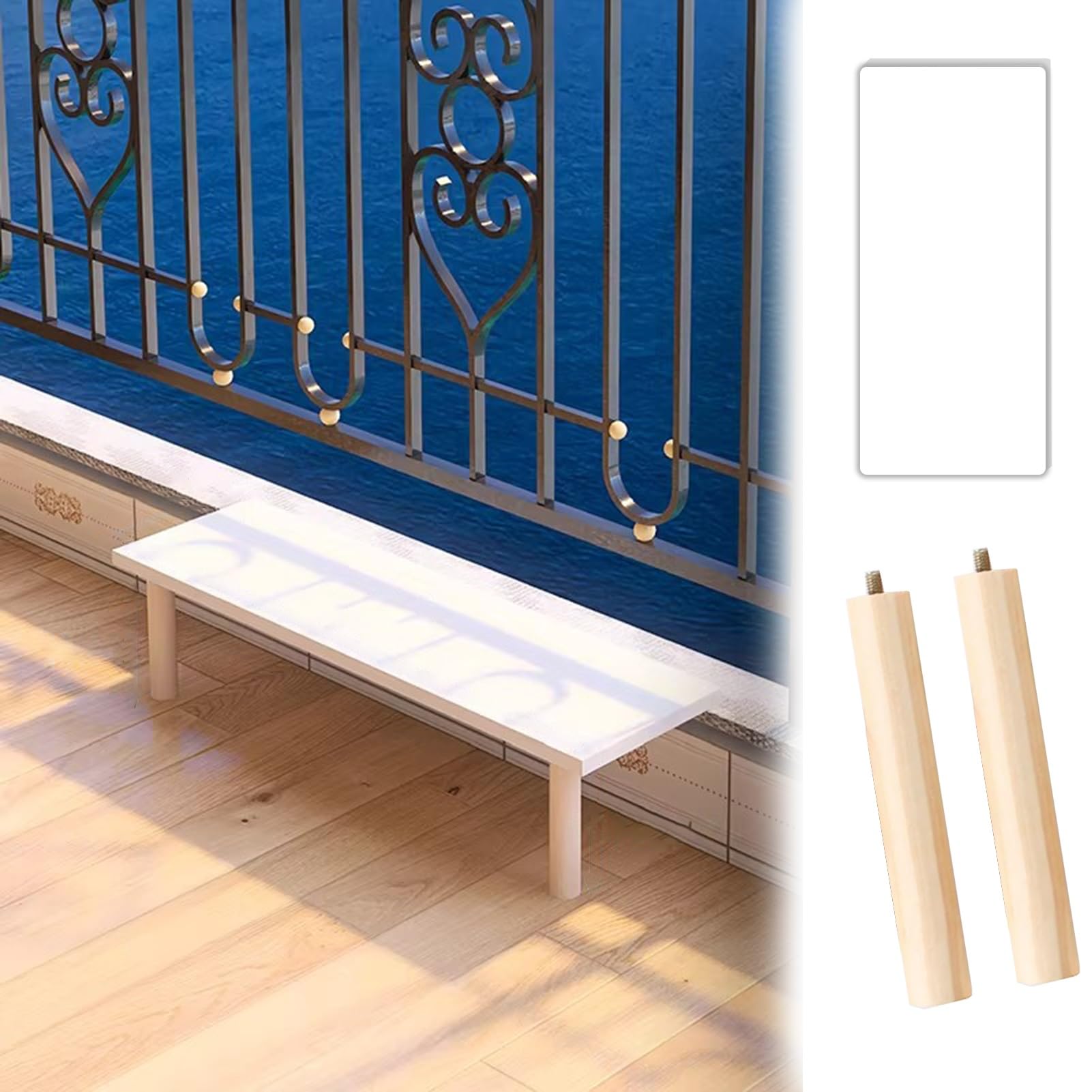 Rehausse de rebord de fenêtre étroit et support balcon de plantes