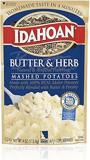 Idahoan, Mashed Potatoes Butter & Herb, 4 Ounce