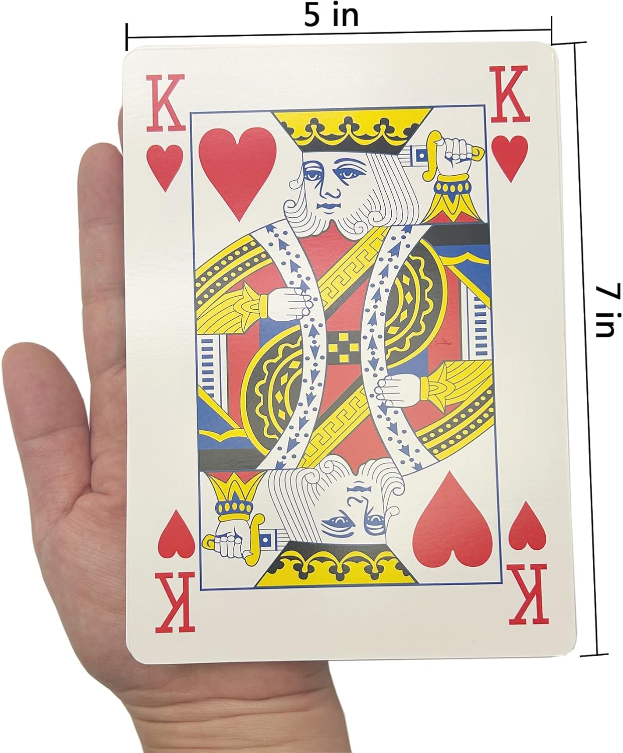 5X7 Inch Large Jumbo Playing Cards, Giant Deck of Cards Games for Families Casino Party Decorations Oversized Professional Poker Cards (4 Times)