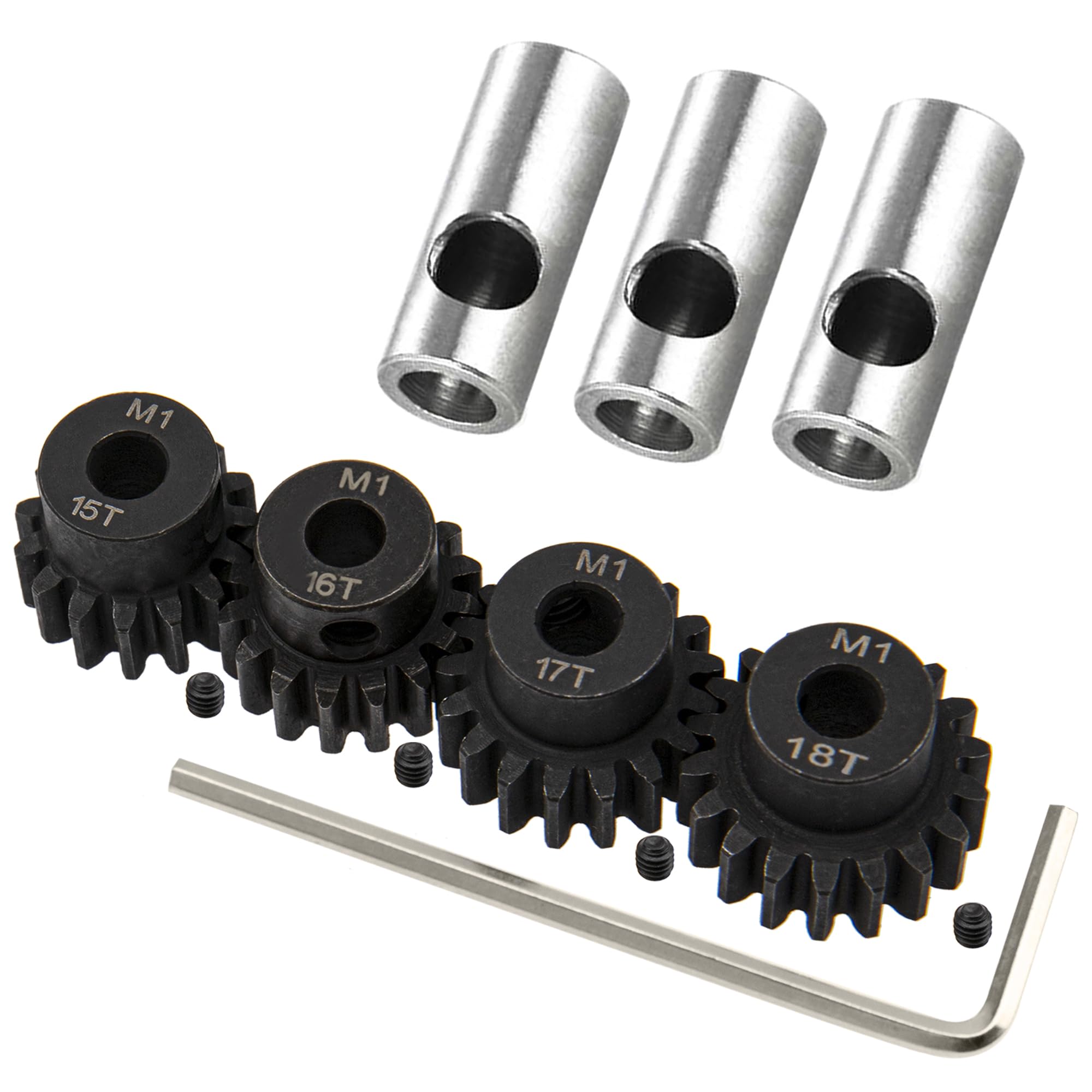 mod 1 gear Hardened Steel M1 Pinion Sets 15T 16T 17T 18T fit 5mm RC Motor Shaft & Metal 3.17mm to 5mm Shaft Adapter Change-Over Motor Axle Sleeve : Toys & Band Color:Orange Tagesausflug nach Hiddensee mit Lieferzeit 2-4 Tage (1) RC8B4.2 Mod 1