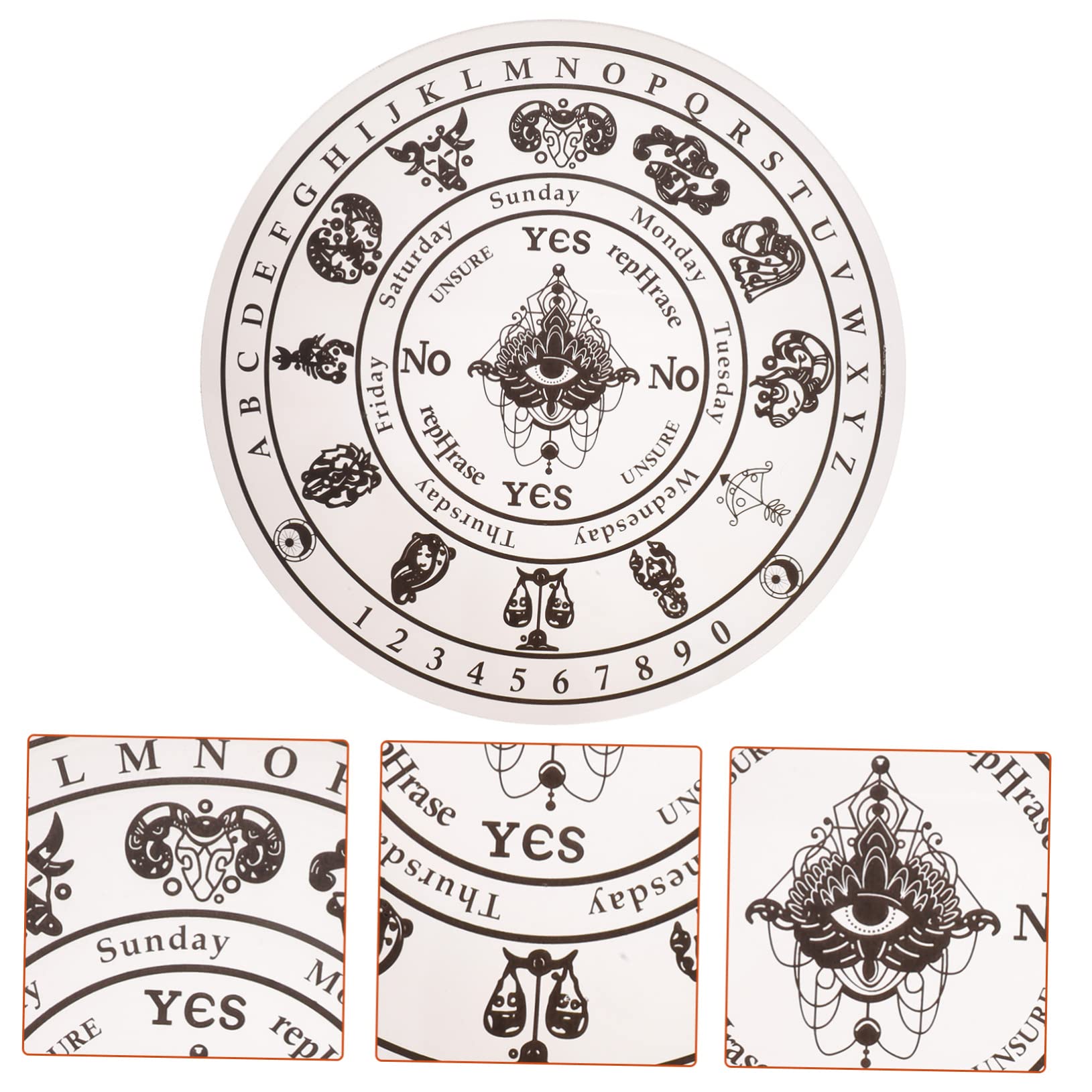 Toyvian – Planche De Divination En Bois Pour Pendule, 32,5 X 21,5 Cm, Outil ésotérique Décoratif Pour Débutants