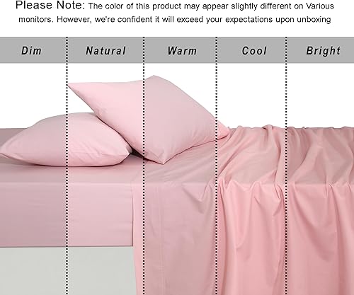 Miniatura 5 de RUVANTI Juego de sábanas de 100% algodón orgánico tamaño King, tejido percal, certificado GOTS, juego de 4 piezas, bolsillo profundo de 15", ropa de