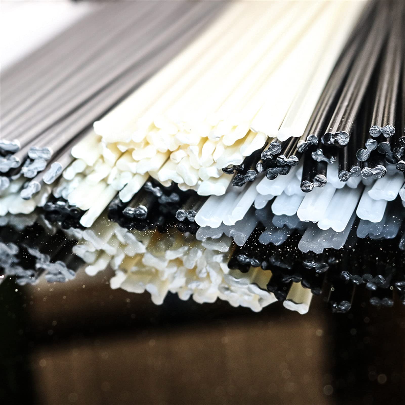 5x2mm Plastic Welding Rods 200mm Length ABS/PP/PE/PPR Sticks for Car Bumper Repair Tools Hot Air Welder Machine Gun Welding Rod Sticks(10PCS,PVC)