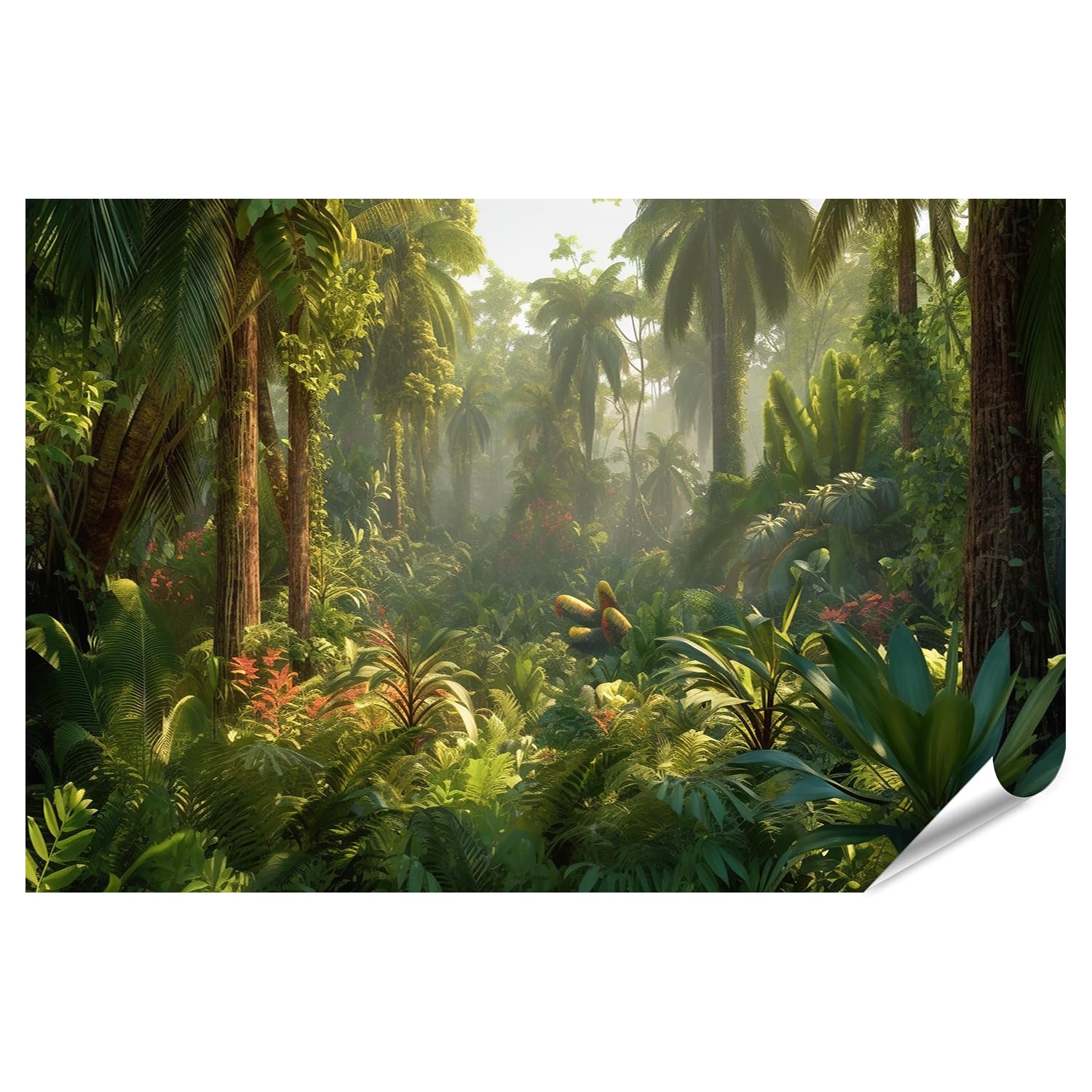 Islandburner XXL Poster 130x90cm - Märchenschloss Im Morgenlicht Premium