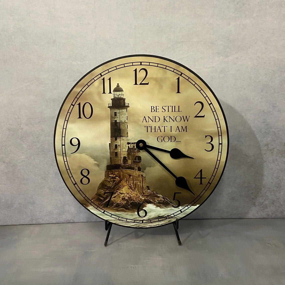 Lighthouse 2 Wall Clock | Ultra Quiet Quartz Mechanism | Hand Made in USA Beautiful Crisp Lasting Color | Comes in 8 Sizes | 15-Inch