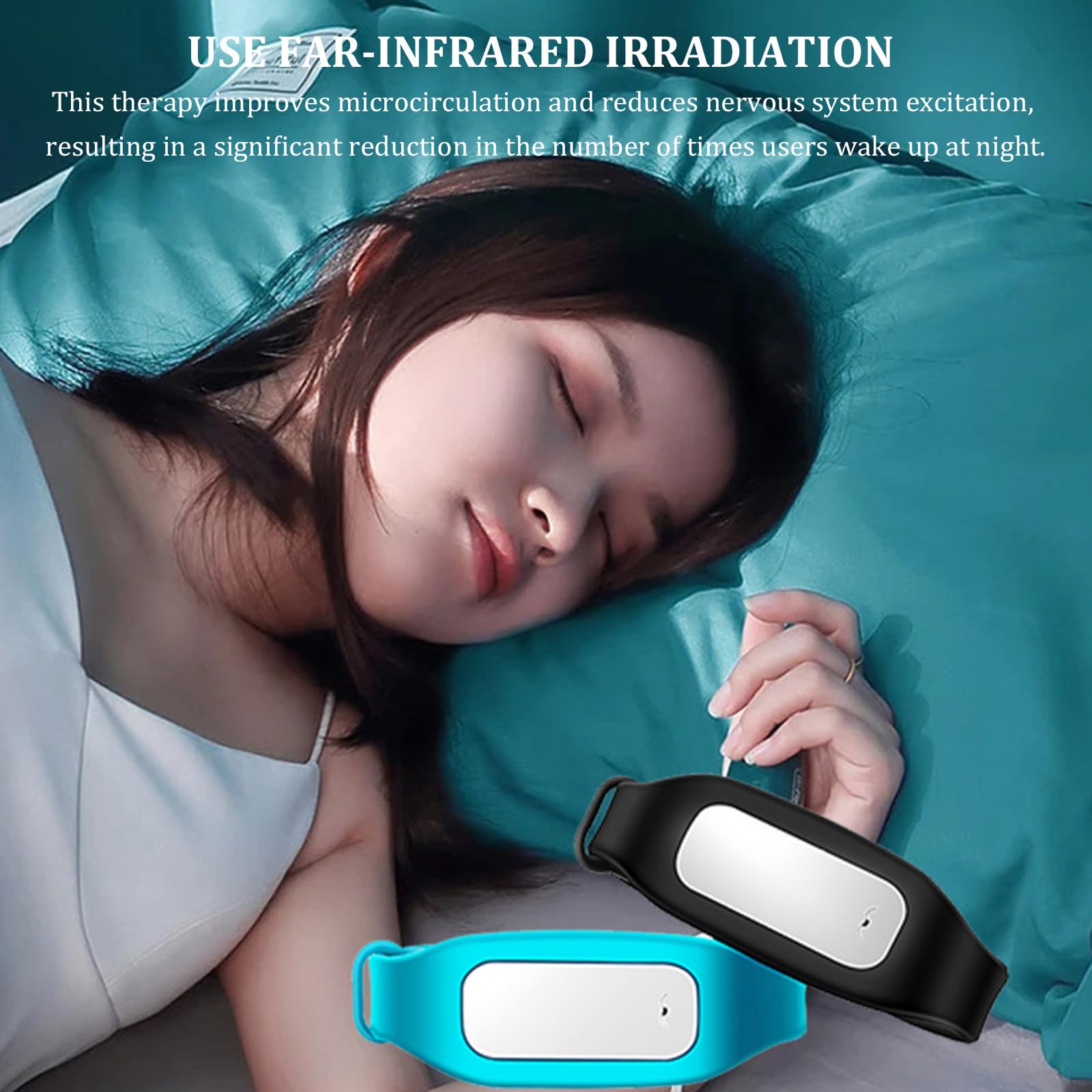 Dispositivo Antirronquidos, Pulsera Inteligente Antirronquidos Ajustable, Ajuste De 3 Velocidades, Solución Inteligente para Dormir Mejor Y Respirar con Tranquilidad A