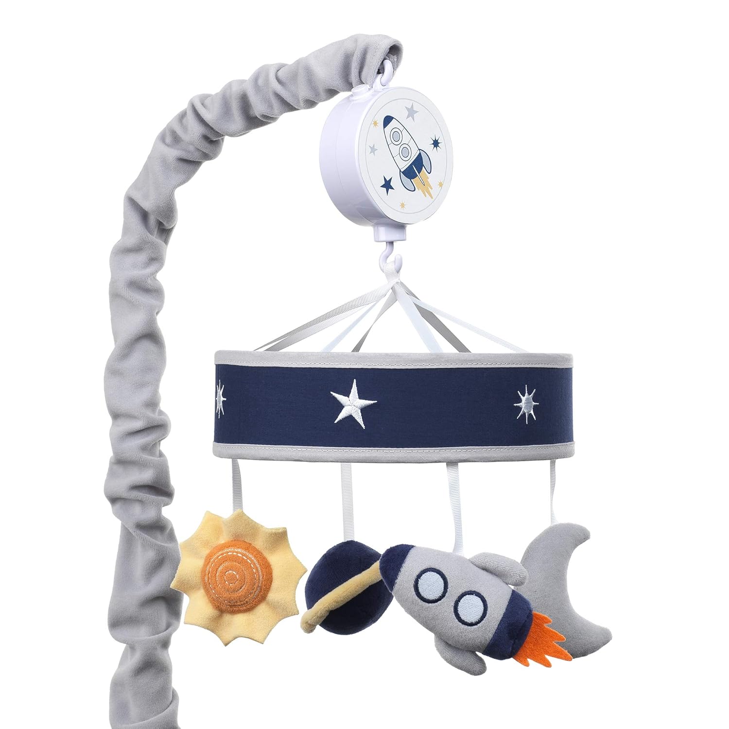 Lambs & Ivy Milky Way Musical Crib Mobile - Space Theme with Rotating Planets, Rockets & Lullabies for Baby Sleep