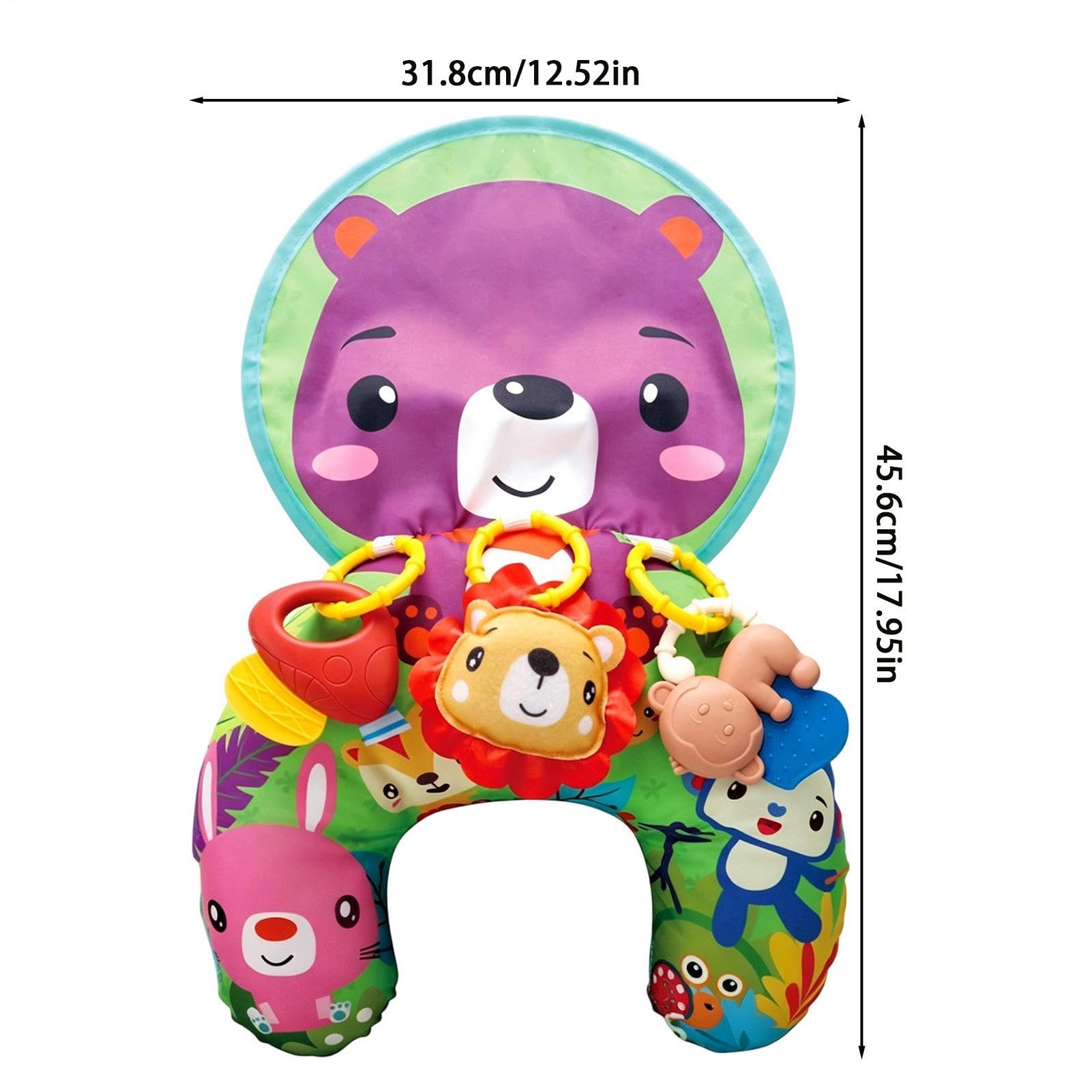 Cuscino per sedersi, cuscino di supporto rotolabile, con 45,6 x 31,8 x 10 cm, cuscino per allenamento da pavimento, per bambini, equilibrio morbido e per il movimento, design comfort minimo