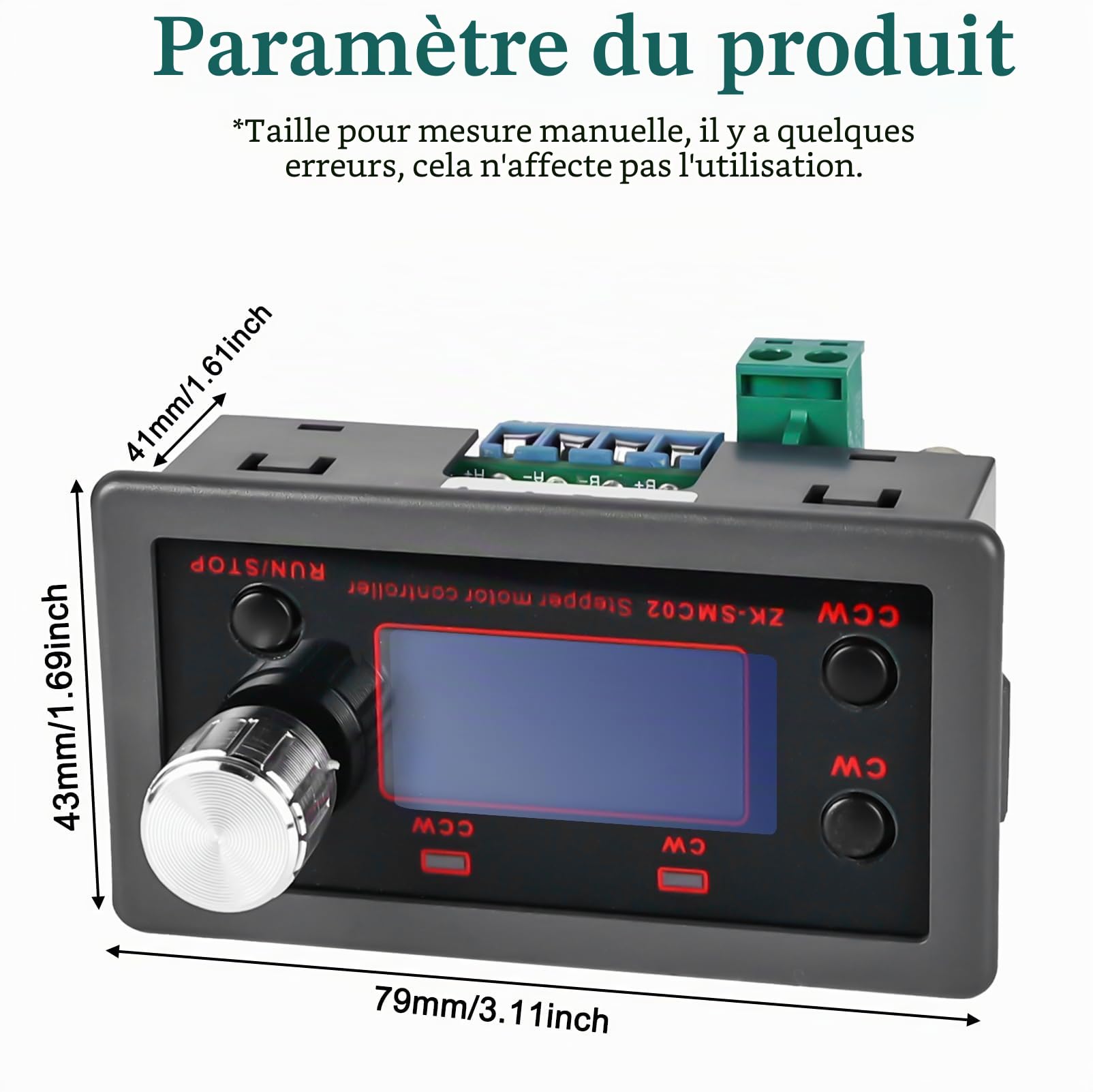Nizirioo Pilote de Moteur Pas à Pas : Contrôle Avant/Arrière, Module de Vitesse d'Impulsion pour NEMA 17 23, Carte de Circuit Imprimé