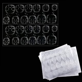 15 Sheets (360pcs) Thin Breathable Jelly Double Sided Adhesive Tabs,Fake Nail Glue Sticker Tabs for Press on Nails,Waterproof False Nail Tips
