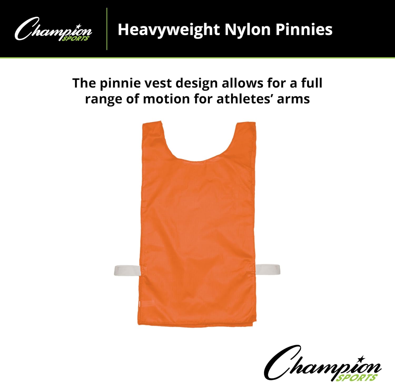 Champion Sports Heavyweight Nylon Pinnie - Multiple Colors (Pack of 12)