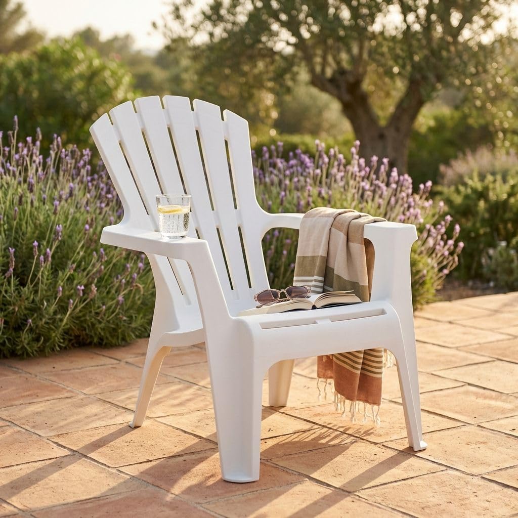 MilaniHome.it - Poltrona da giardino relax in plastica design moderno colorata
