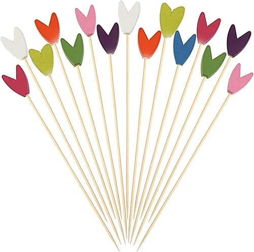 Palillos de dientes de cóctel de lujo para aperitivos, 200 piezas surtidas de tulipanes, selecciones de cóctel de tulipanes, alimentos decorativos, disponible en Yaxa El Salvador