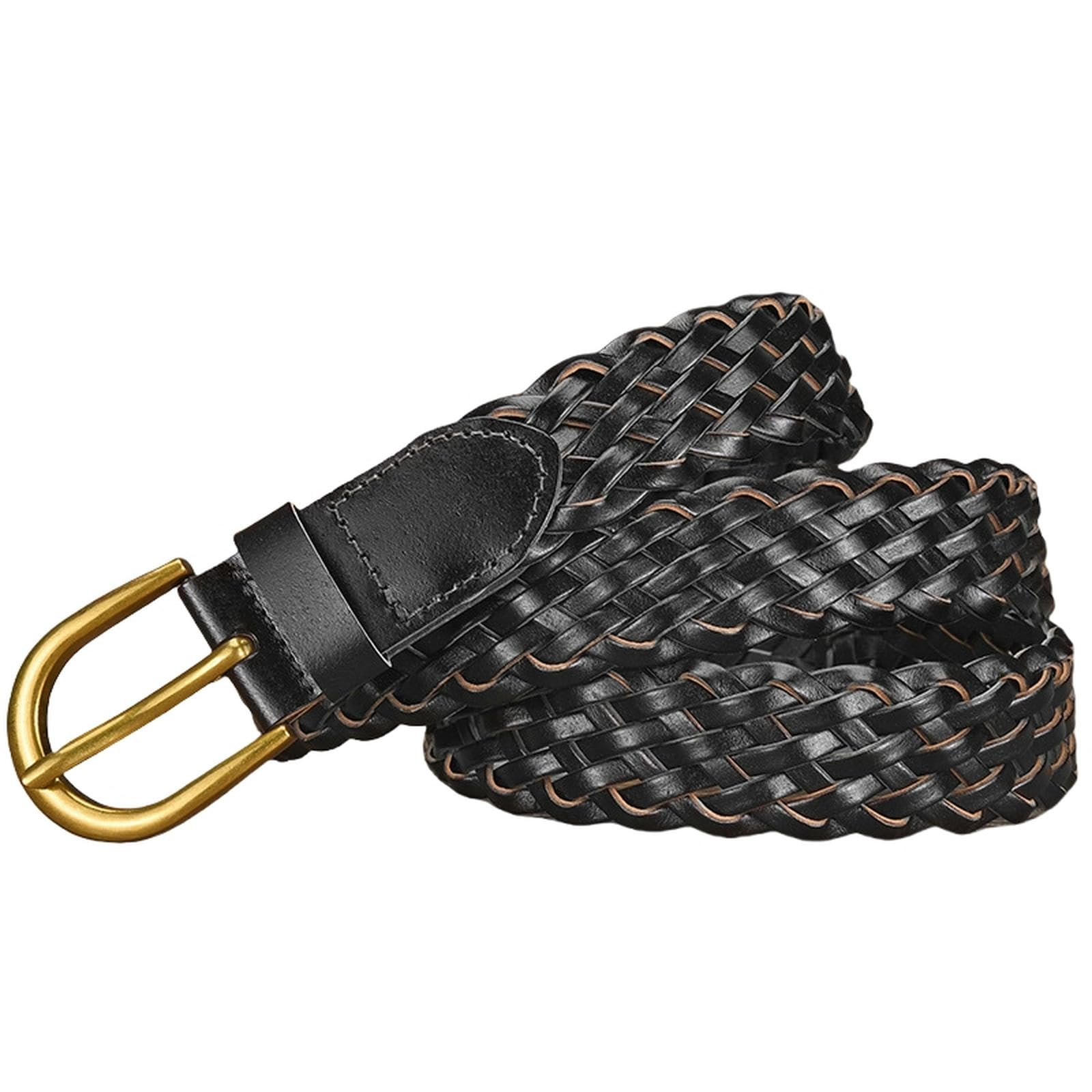 Ceinture tressée femme casual buckle alliage accessoire mode pantalon robe - 8