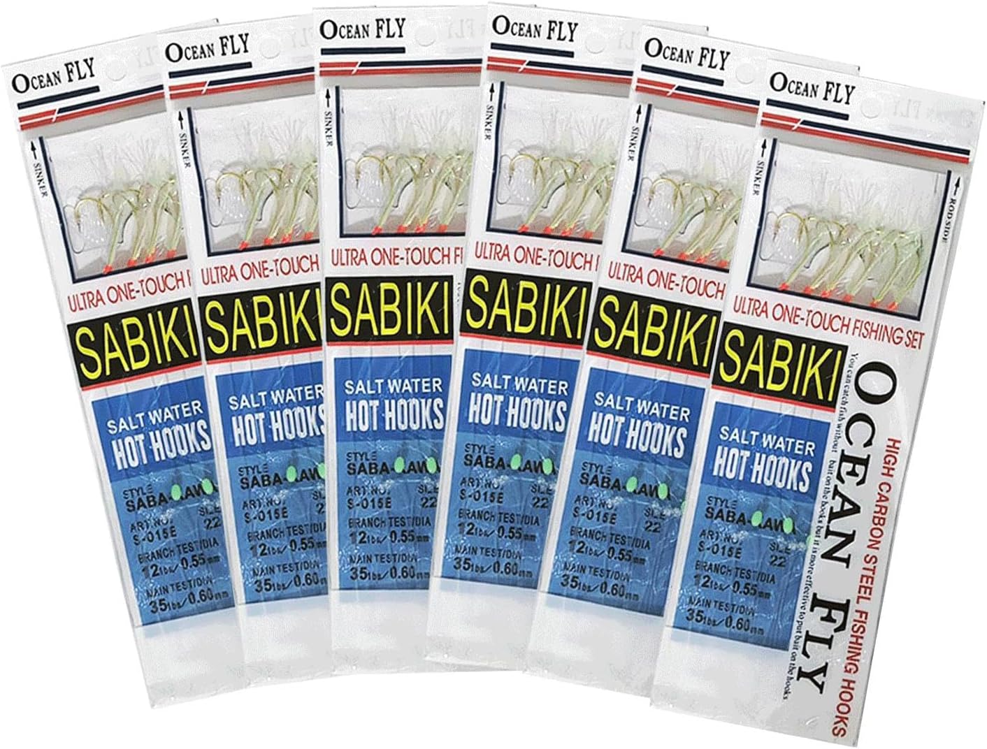 36-Piece Luminous Sabiki Rigs - Fishing Lures with Sharp Hooks for Freshwater
