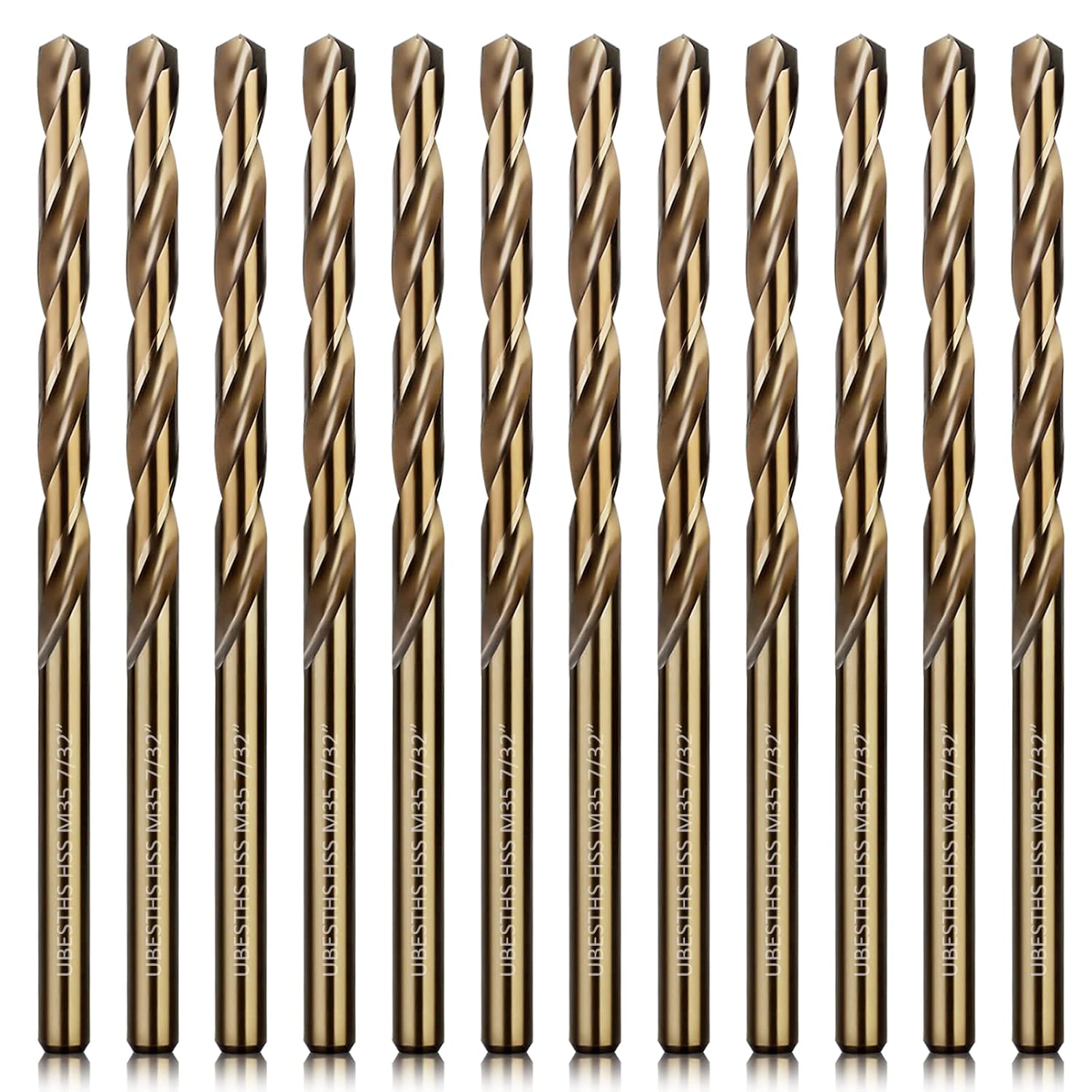 1/8" Cobalt Drill Bits 12Pcs, M35 HSS Metal Drill Bit Set with Storage Case for Hard Metal, Stainless Steel, Cast Iron