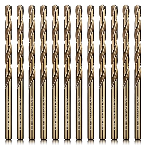 Miniatura 8 de UBESTHS Brocas de cobalto de 516 pulgadas 12 piezas juego de brocas de metal M35 HSS con estuche de almacenamiento para metal duro acero inoxidable