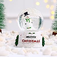 Vista 2 de Globo de nieve, globo de nieve de Navidad, bola de cristal iluminada, adornos de bolas de cristal de Navidad, decoraciones navideñas navideñas
