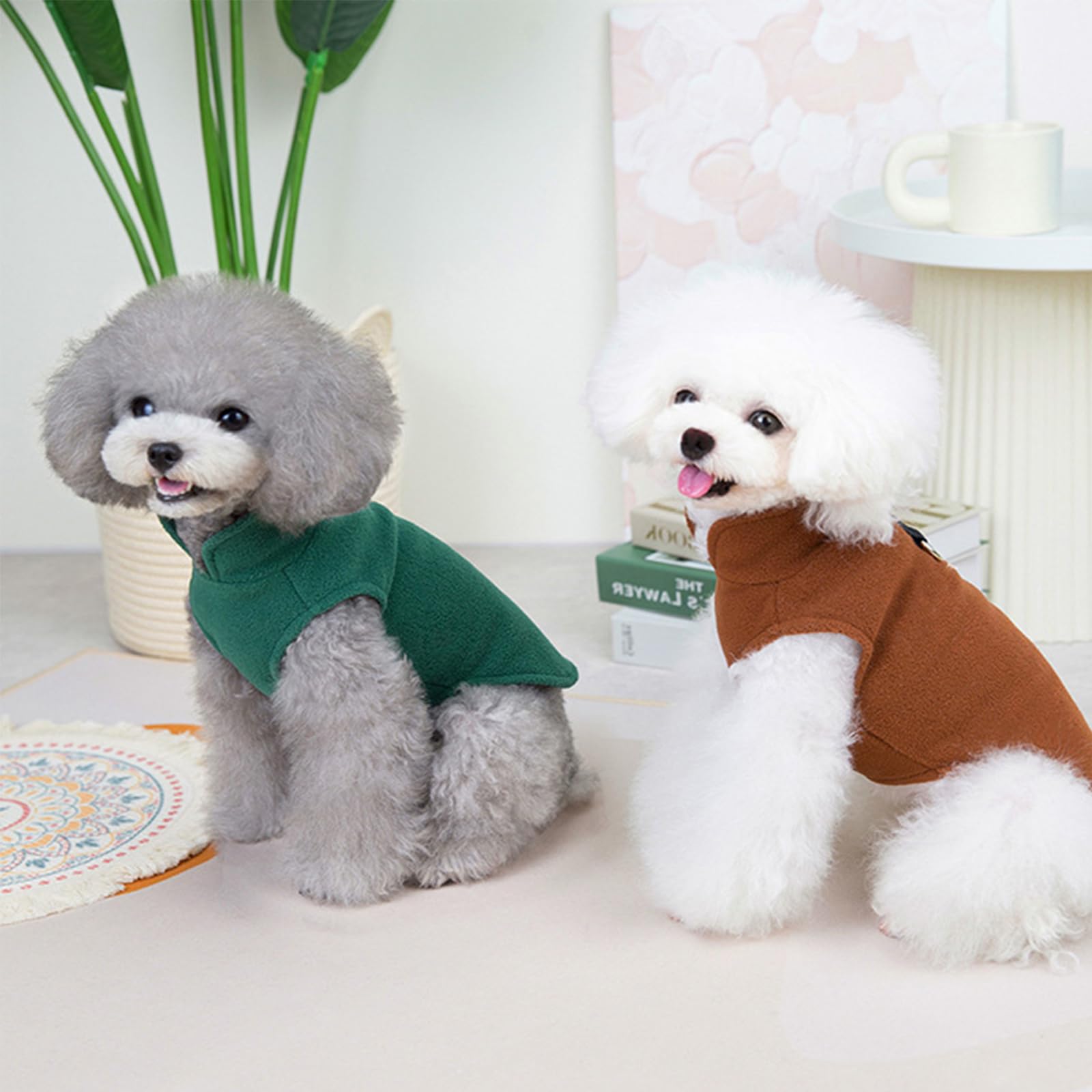 LOSHALL 2 Pack Dog Sweater Fleece Vest Pet Warm Pullover Fleece Jacket with D-Ring - Image 4