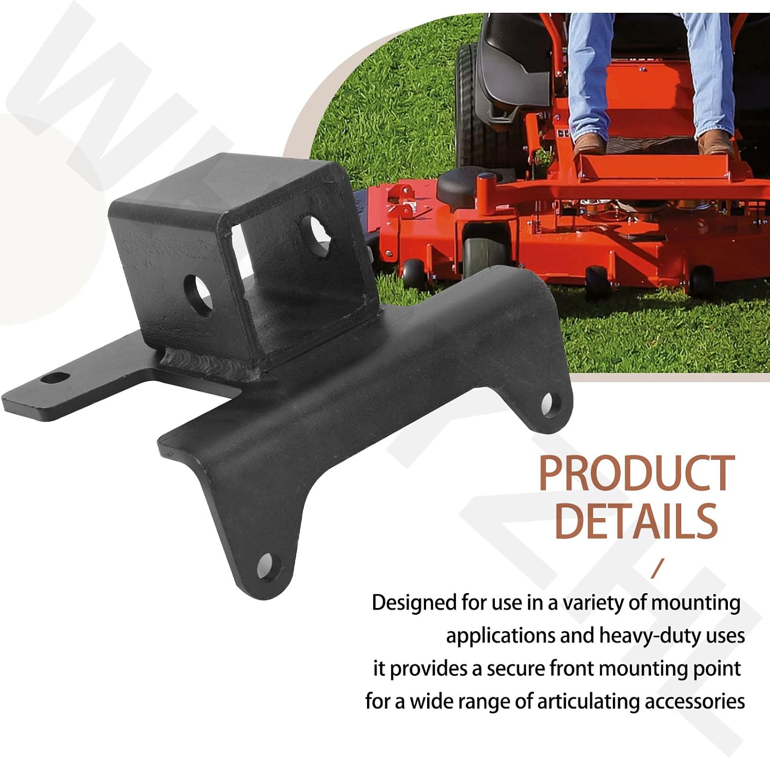 093-1140-00 2" Front Hitch Receiver Bracket for Bad Boy ZT Elite & Maverick Mower 2021-Up