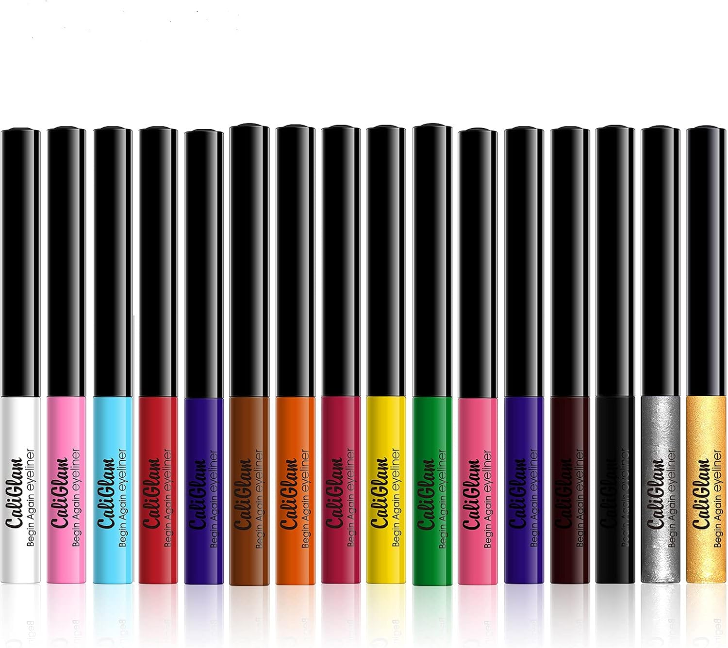 16 Colors Matte Liquid Eyeliner Set, Color Gel Eyeliner,Long Lasting