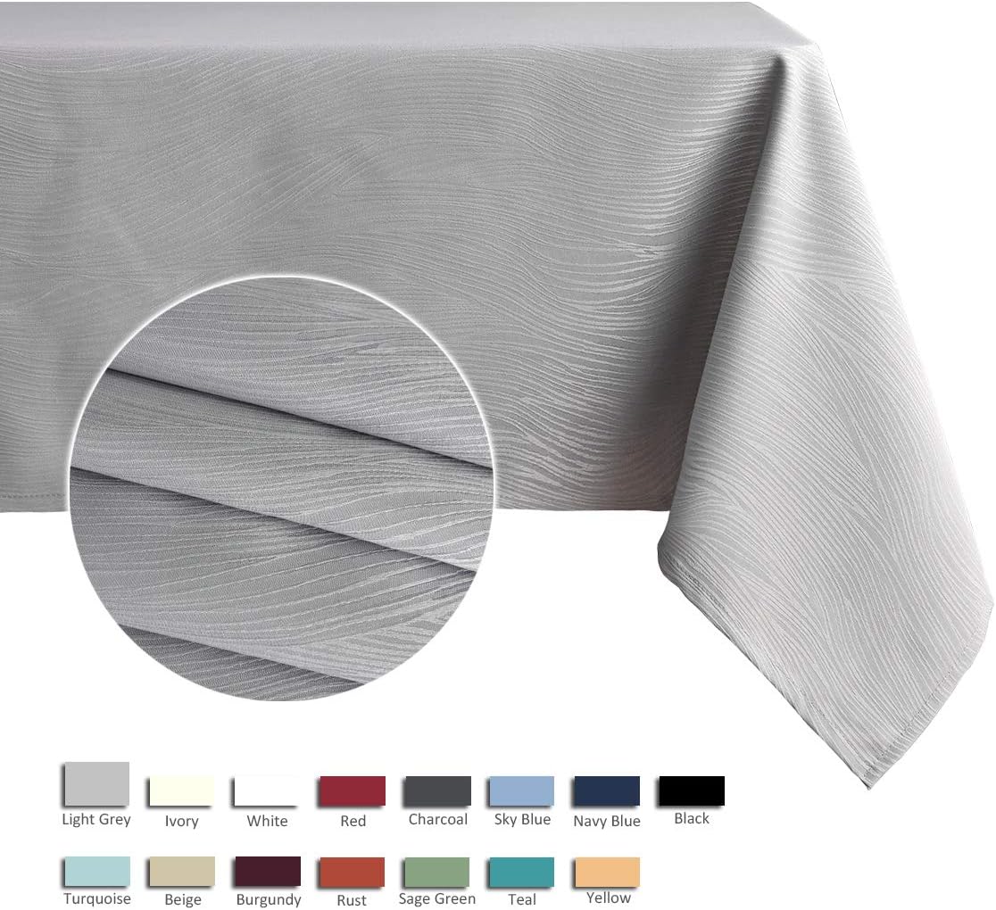 Top Rated maxmill Jacquard Tablecloth Swirl Design Spillproof Wrinkle Free Oil Resistant Heavy Weight Soft Table Cloth Decorative Fabric Table Cover for Outdoor and Indoor Use Oblong 60 x 120 Inch Light Gray Best Seller maxmill Jacquard Tablecloth Swirl Design Spillproof Wrinkle Free Oil Resistant Heavy Weight Soft Table Cloth Decorative Fabric Table Cover for Outdoor and Indoor Use Oblong 60 x 120 Inch Light Gray