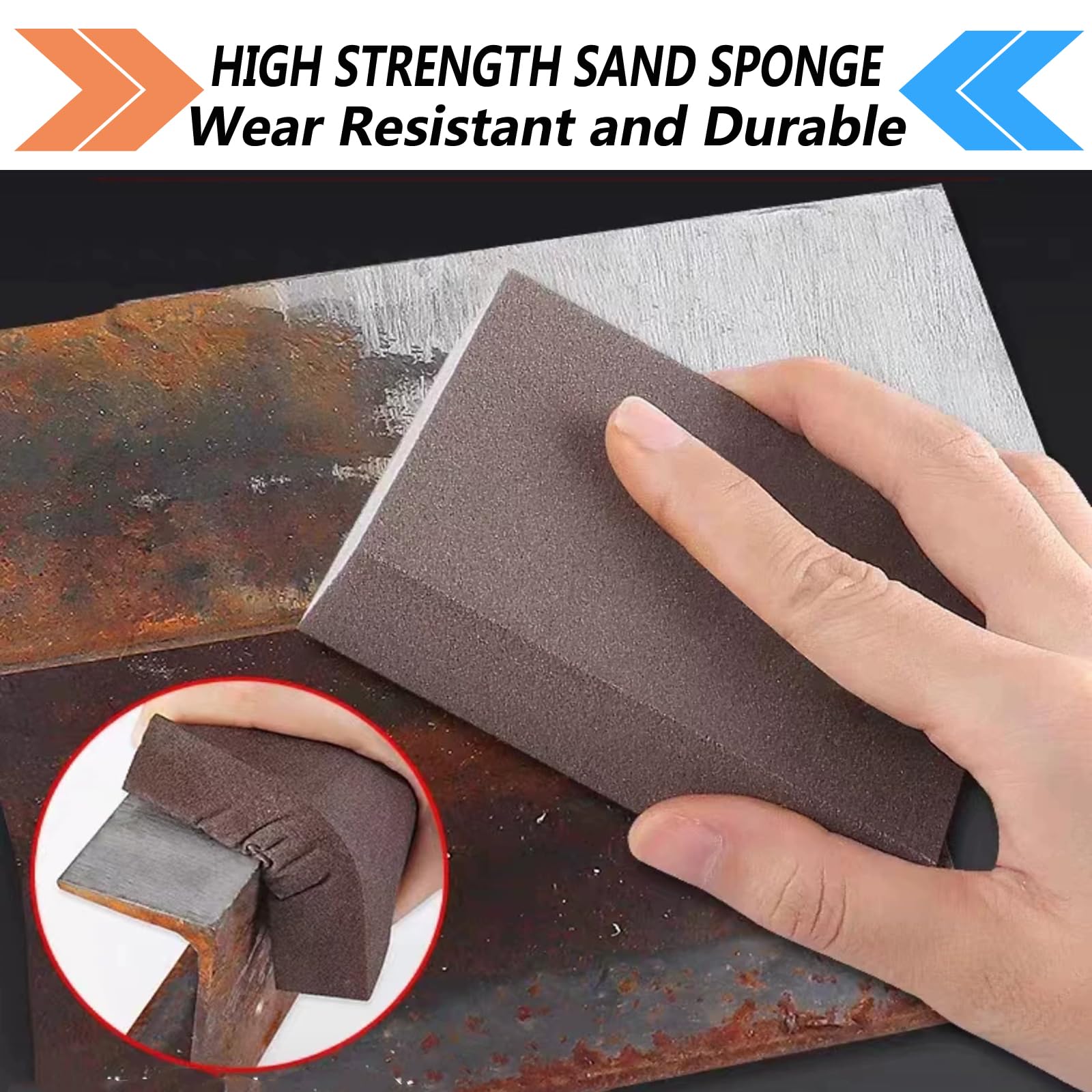 10 Sanding Sponges - 5 Grits for Wood & Metal -5 10 Sanding Sponges - 5 Grits for Wood & Metal -5