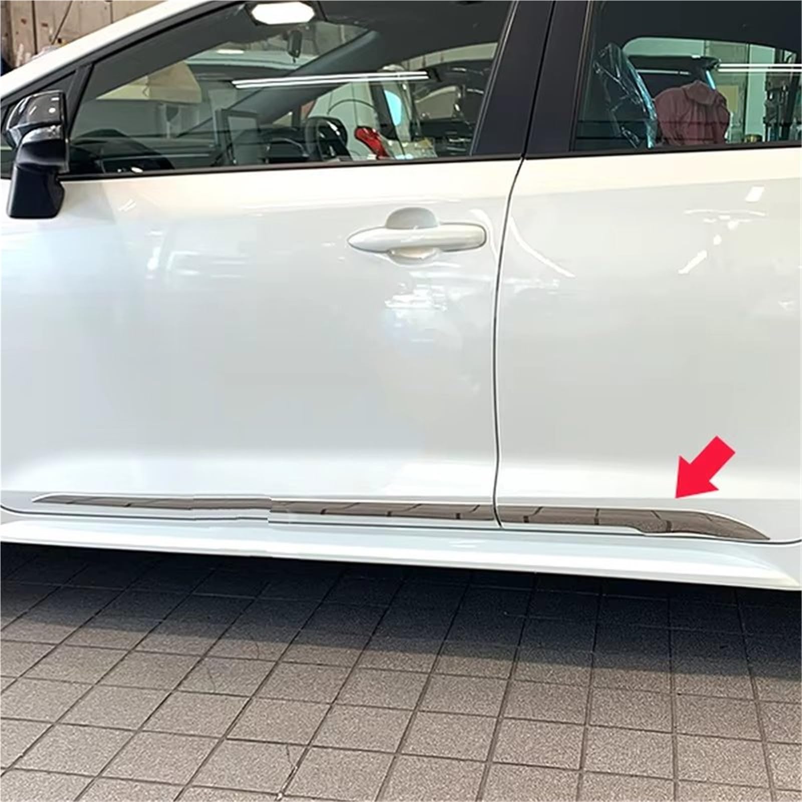 Aufsatz Seitenschweller Auto Körper Garnieren Chrome Side Molding Styling Zubehör Für Corolla 4 Stück Tür Trim Für Toyota Für 210 2019 Auto-Seitenschweller